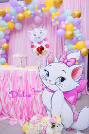 Cara membuat kartu belon hari jadi vintage rose: Aristocat Kucing Candy Buffet Birthday Party Candy Birthday Party Birthday Party Decorations
