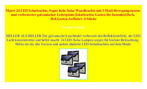 Bei der auswahl der richtigen leuchte sollte man sich im vorfeld genau überlegen, welchen zweck die solarleuchte erfüllen soll. Mpow 24 Led Solarleuchte Super Helle Solar Wandleuchte Mit 3 Modi B