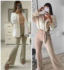 Stay cozy with soft knitted dresses from zara online. Zara High Waist Knitted Jersey Comfy Soft Touch Trousers Wide Leg Palazzo Pants Ebay