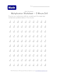 5 Minute Math Drill Worksheet Fun And Printable