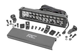12 Inch Cree Led Light Bar With Cool White Drl 70912blkdrl Rough Country