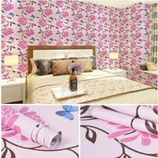 Beli wallpaper dinding keren online berkualitas dengan harga murah terbaru 2021 di tokopedia! Wallpaper Dinding Bunga Sakura Pink Kupu Kupu Shopee Indonesia
