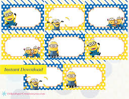 Despicable Me 2 Minions Printable Food Tent Editable Pdf Place Cards Instant Download By Erikaspapercreations Minion Birthday Minion Party Minion Printables