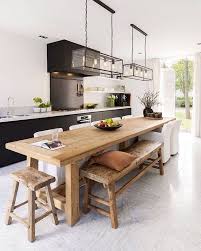 Love This Mix Of Modern With The Rustic And Those Lights Project By Unknown Image Via Pinterest Homedesign Kitchen Interior Home Kitchens Kitchen Design