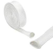 uxcell Insulation Braid Sleeving,3mm/0.12 Inch-5m/16 Feet High Temp  Fiberglass Sleeve White