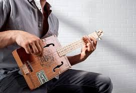 Experience The Fun And Satisfaction Of Making Music With The Blues Box Guitar System It Contains Everything You Need Box Guitar Electric Guitar Lessons Guitar