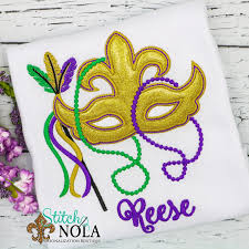 Mardi Gras Mask Applique