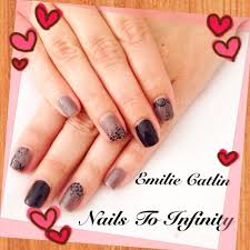 My Work Gel Polish Vernis Permanent Noir Et Taupe Avec Nail Art Rose Et Dentelle Degrade De Points J Espere Que Vou Art Rose Vernis Permanent Ongles