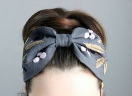 Embroidered Headband Vintage Style Gray Linen With Floral Hair Boho Headband Gifts Accesorios Para El Pelo Nina Accesorios Cabello Accesorios Para El Cabello
