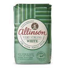 Strong flour strong white bread flour is made from 'hard' wheat varieties which are high in gluten. Allinson Very Strong White Flour 12kg Craft Company