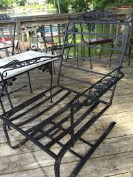 Woodard Grape Leaf Wrought Iron Bouncing Club Chair Wrought Iron Patio Furniture Wrought Iron Patio Chairs Outdoor Rooms