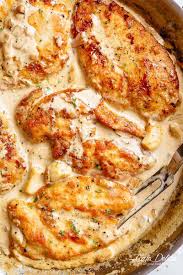Simple basic recipe for cooking up a bunch of skinless boneless chicken breasts. Creamy Garlic Chicken Breasts Cafe Delites