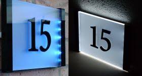 Check out our modern home address plaque with beautiful brushed nickel numbers. Modern Personalised House Signs Number Plaques Illuminated House Signs And Floating House Numbers