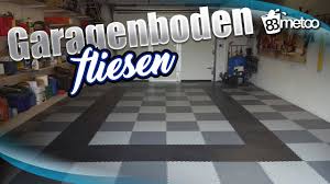 Garagenboden Fliesen Mit Pvc Bodenbelag Von Fortelock Garagenboden Im Schachbrett Muster Youtube