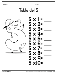Practica La Tabla Del 5 Arbol Abc En 2020 Tabla Del 5 Ejercicios Tablas De Multiplicar Tabla De Multiplicar Para Imprimir