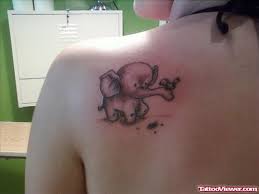 500 x 750 jpeg 53 кб. Cute Baby Elephant With Up Trunk Tattoo