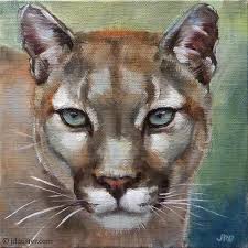 Daily Paintworks Puma Original Fine Art For Sale C J Dunster Cat Art Fine Art Animal Art