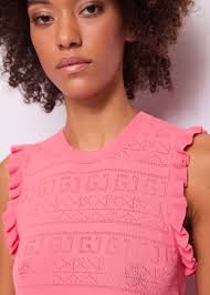 Top donna rosa in maglia