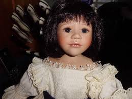 Berdine Creedy & Sandra Babin 21" tall 13" sit down porcelain doll w/coa