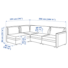 Vallentuna وحدة كنبة زاوية 3 مقاعد مع تخزين Murum أبيض Ikea