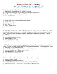 Principles Of Cost Accounting Accounting For Materials