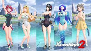 Xenoblade Chronicles 2 Drivers & Blades Idle Animations New Swimsuits  Ver.1.5.2 (Let's Do Nothing) - YouTube