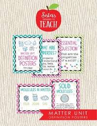Matter Posters Teaching Matter Vocabulary Cards Matter Unit
