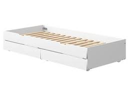Auf rollen gibt es auch für die erwachsenen ein bett und auf rollen ein ehebett. Flexa White Gastebett Mit 2 Bettkasten Mit Rollen Weiss
