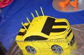 He said he wanted a bumblebee transformer cake. Coolest Homemade Transformers Cakes