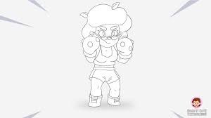 Brawl stars characters are the most diverse and have their own unique abilities. How To Draw Rosa Super Easy Brawl Stars Drawing Tutorial With Coloring Page Draw It Cute