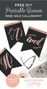 Make a custom sign with these complete alphabet rose gold letters, numbers, punctuation, and signs. Alternative Wedding Guest Books And Signature Cocktail Signs Free Printable Banner Letters Free Printable Banner Birthday Banner Free Printable