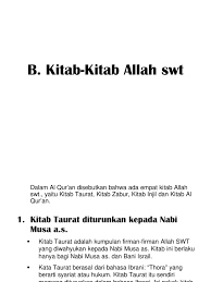 Kebahagiaan di lahir dan batin c. Kitab Taurat Nabi Apa
