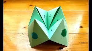 Origami fortune cookie folding instructions. How To Make A Paper Fortune Teller Or Chatterbox Youtube