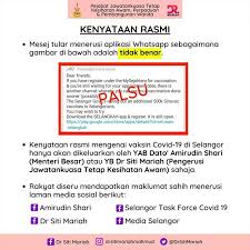Последние твиты от faktanya adalah (@faktanyaadalah). Mesej Tular Tambahan 500 000 Vaksin Sinovac Kepada Rakyat Selangor Adalah Palsu Astro Awani