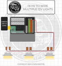 The white wire from the service panel is wired to one side of the light. How To Wire Lights Switches In A Diy Camper Van Electrical System Explorist Life