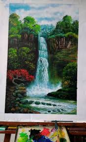 Lukisan dan gambar pemandangan alam yang sangat menginspirasi. Pemandangan Air Terjun