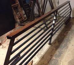 Sep 29, 2018 · at the end, turn left and scramble up the wooden slats to grab the railing. Custom Made Horizontal Slat Railing By Wacoavenue Fabrication Custommade Com