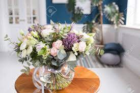 A highly functional white tulips arrangements in the living room. Sunny Spring Morning In Living Room Beautiful Luxury Bouquet Stock Photo Picture And Royalty Free Image Image 97969433