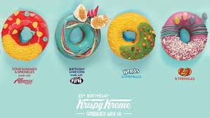 As the names imply, each doughnut is served with batter filling. Krispy Kreme Offers New Candy Doughnuts