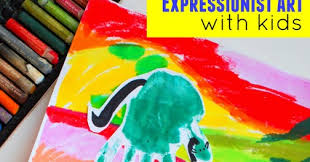 The difference between expressionism and abstract art is that expressionistic art does not necessarily abandon all figural or representational elements, although it can use elements of. Hand Print Franz Marc Expressionist Art With Kids Pink Stripey Socks