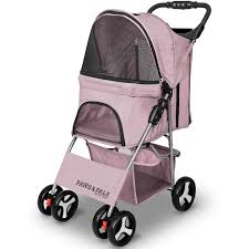 Paws Pals 4 Wheeler Elite Jogger Pet Stroller Cat Dog Easy Walk Folding Travel Carrier Pet Stroller Cat Stroller Stroller