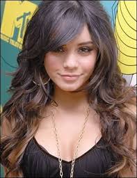 Long Hair With Side Swept Bangs Google Search Hair Styles Curly Hair With Bangs Long Wavy Hair