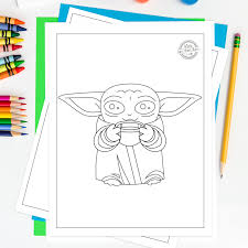 He looks like a green alien baby with big ears and is of the same race as jedi master yoda from star wars. The Most Adorable Baby Yoda Coloring Pages Kids Activities Blog