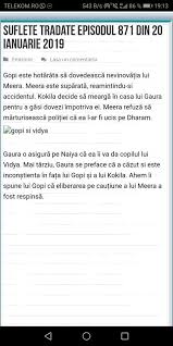 Tu esti oricum o fire care trece totul prin prisma ratiunii, dar de data aceasta, la problema cu care te confrunti, parca mintea iti cam joaca feste si inima poate extrage mult mai usor o concluzie. Saath Nibhana Saathiya Suflete Tradate Posts Facebook