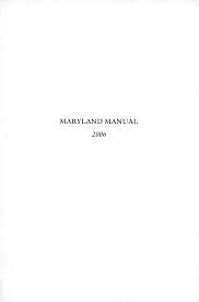 MARYLAND MANUAL 2006