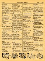Florida Memory • 10th Annual Florida Folk Festival Schedule, 1962