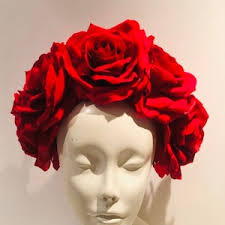 Buy Large Red Satin Rose Headband Online in India
