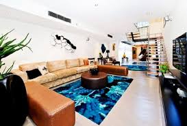 The aquarium floor is a den item. Contemporary Apartment With Aquarium Under Floor Designed In Australia