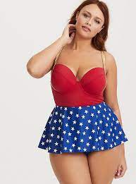 Dc Wonder Woman One Piece Swimsuit Plus Size Swimwear Gatsby Dress Plus Size One Piece Swimsuit