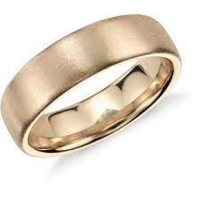 Blue Nile Brushed Modern Comfort Fit Wedding Ring 530 For Jay S Band Simple Gold Mens Wedding Rings Gold Mens Gold Wedding Band Comfort Fit Wedding Ring